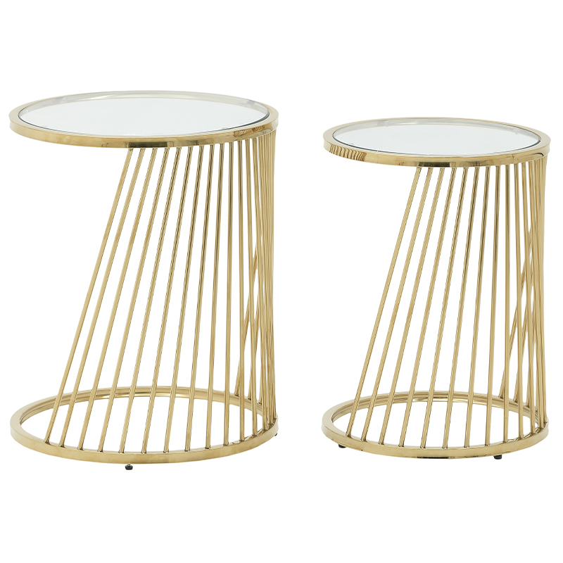 Комплект приставных столов Gwion Side Tables Золотой Комплект приставных столов Gwion Side Tables Золотой в Тюмени | Loft Concept