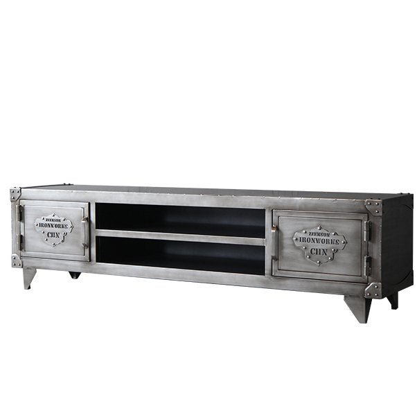 TV-тумба Loft Safe с полками Серебряный TV-тумба Loft Safe с полками Серебряный в Тюмени | Loft Concept