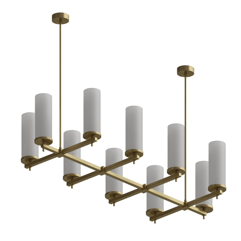 Люстра Дизайнерская Candle Holder Латунь Белый Люстра Дизайнерская Candle Holder Латунь Белый в Тюмени | Loft Concept