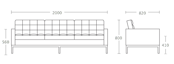 Диван Florence Knoll sofa Диван Florence Knoll sofa в Тюмени