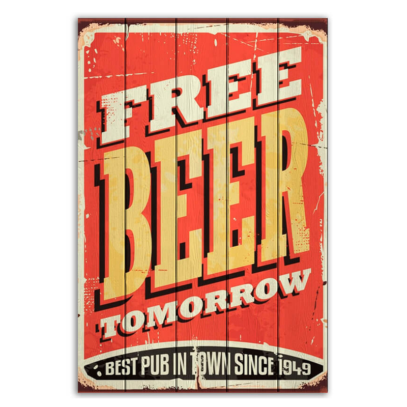 Постер Free Beer Tomorrow Постер Free Beer Tomorrow в Тюмени | Loft Concept