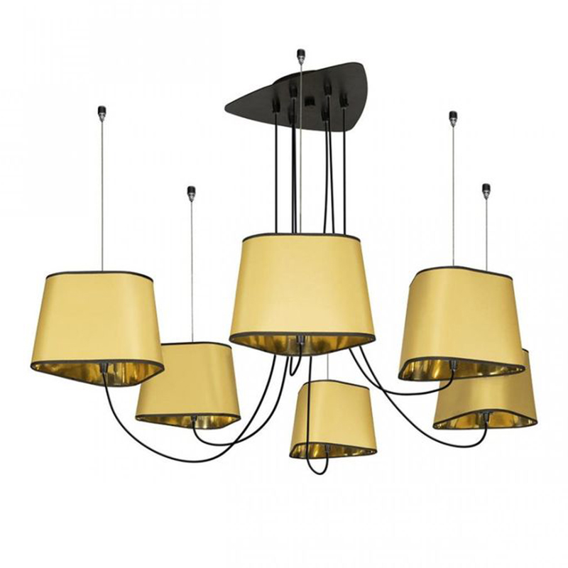 Люстра Designheure Lighting Gold 6 плафонов Золотой Черный Люстра Designheure Lighting Gold 6 плафонов Золотой Черный в Тюмени | Loft Concept