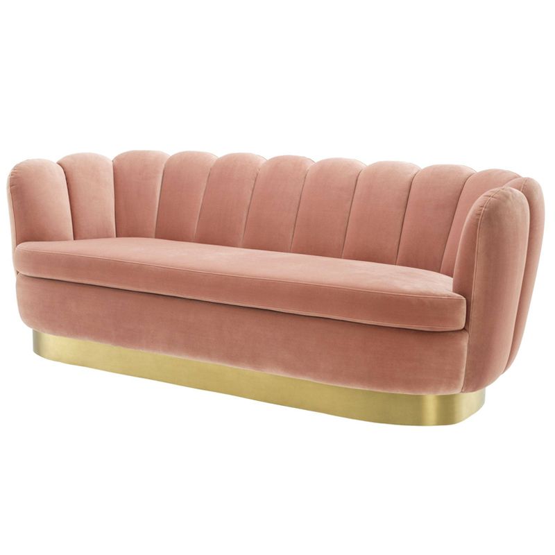 Диван Eichholtz Sofa Mirage nude Розовый пастельный Латунь Диван Eichholtz Sofa Mirage nude Розовый пастельный Латунь в Тюмени | Loft Concept