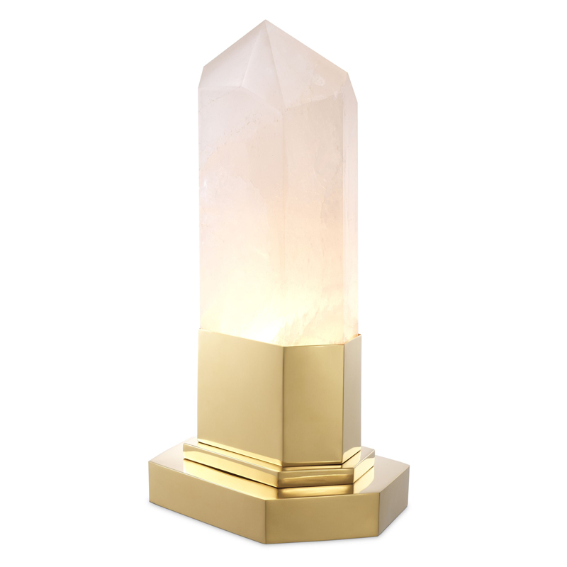 Настольная лампа Eichholtz Table Lamp Rock Crystal Золотой Молочный Настольная лампа Eichholtz Table Lamp Rock Crystal Золотой Молочный в Тюмени | Loft Concept