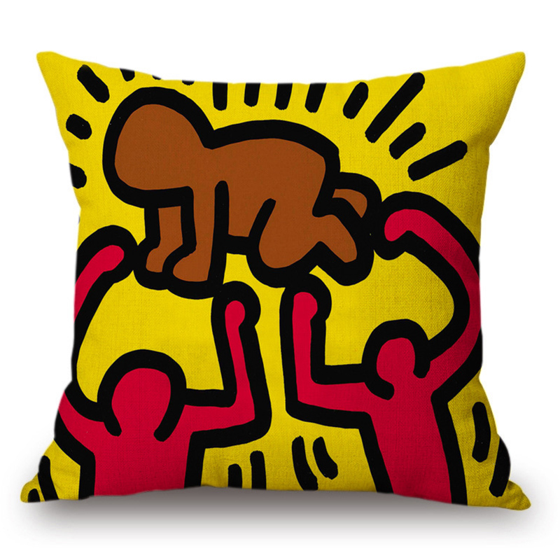 Подушка Keith Haring 5 Мульти Подушка Keith Haring 5 Мульти в Тюмени | Loft Concept