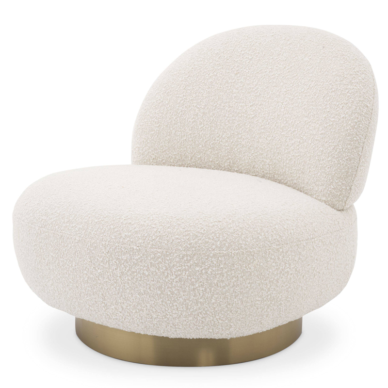 Кресло Eichholtz Swivel Chair Clement Кремовый Латунь Кресло Eichholtz Swivel Chair Clement Кремовый Латунь в Тюмени | Loft Concept