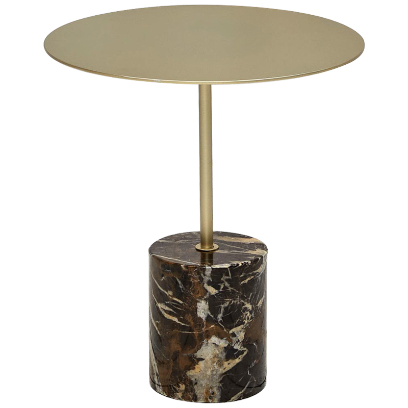 Приставной стол Thabi Dark Brown Side Table Золотой Коричневый Бежевый Приставной стол Thabi Dark Brown Side Table Золотой Коричневый Бежевый в Тюмени | Loft Concept