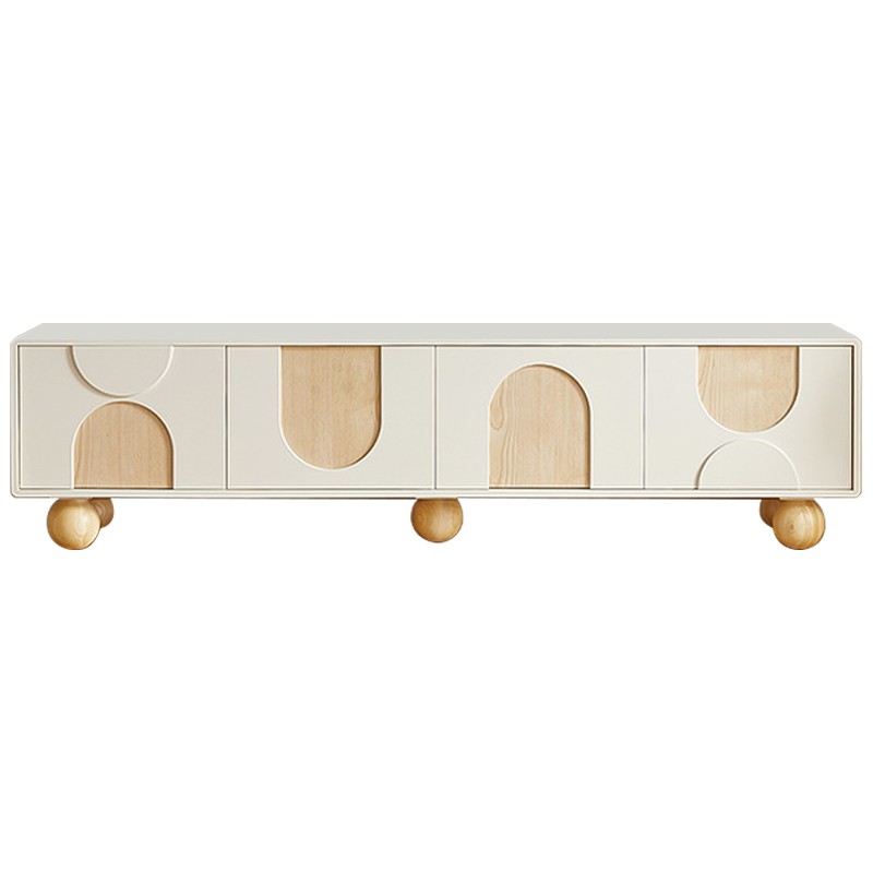 ТВ-тумба Bell Wooden Forms TV Stand Бежевый Древесина ТВ-тумба Bell Wooden Forms TV Stand Бежевый Древесина в Тюмени | Loft Concept