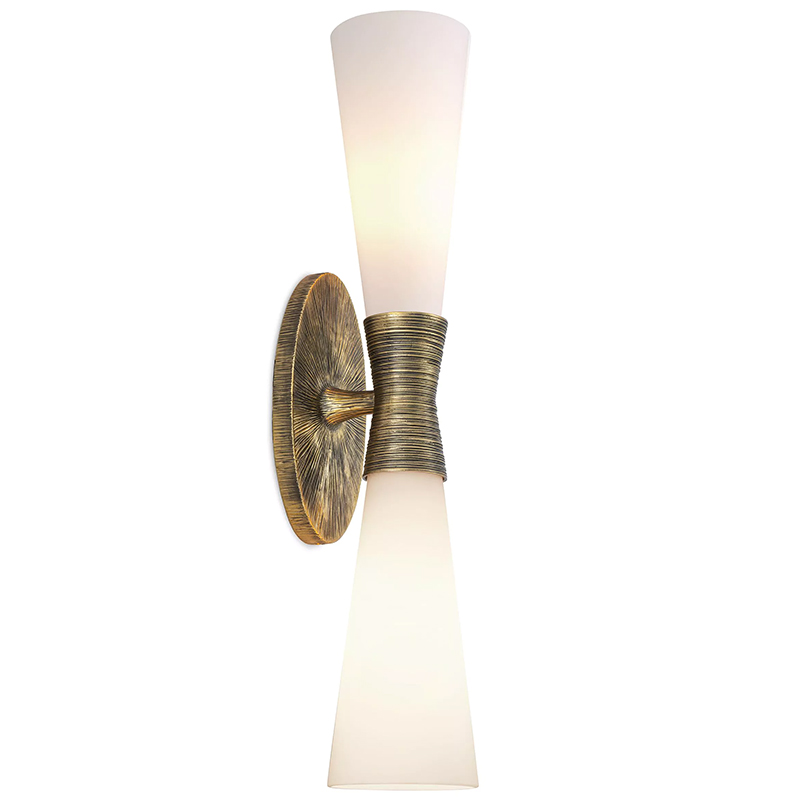 Бра Eichholtz Wall Lamp Nolita Double Латунь Белый Бра Eichholtz Wall Lamp Nolita Double Латунь Белый в Тюмени | Loft Concept