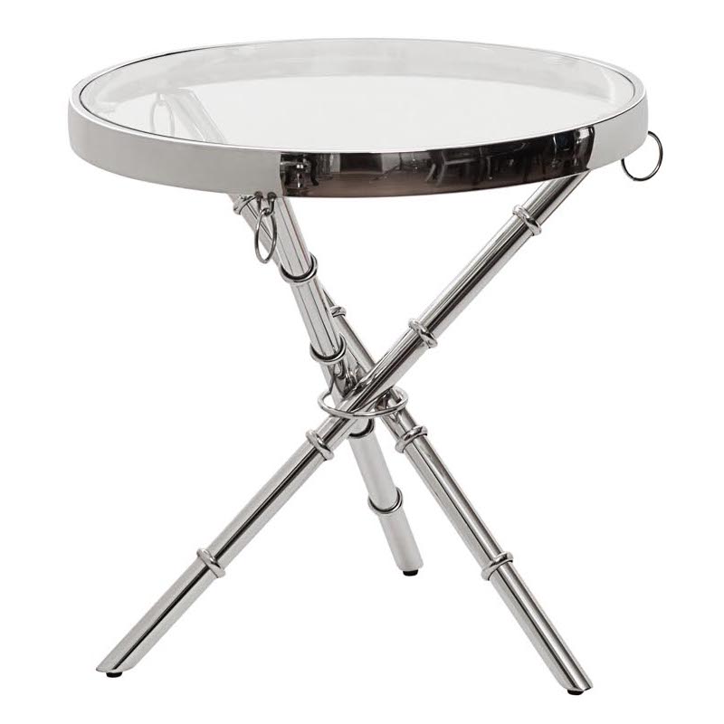 Стол Metal Bamboo Table chromium Хром Прозрачное Стекло Стол Metal Bamboo Table chromium Хром Прозрачное Стекло в Тюмени | Loft Concept