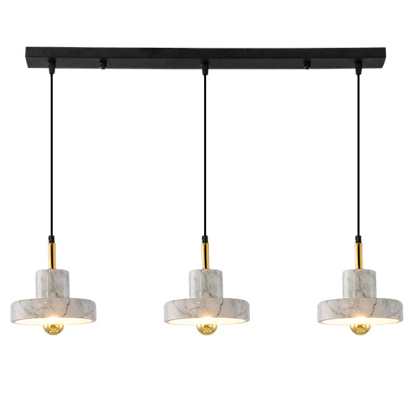 Люстра Tom Dixon Stone Pendant White 3 Белый Золотой Люстра Tom Dixon Stone Pendant White 3 Белый Золотой в Тюмени | Loft Concept