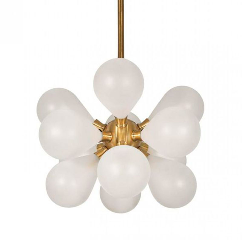 Люстра Simonet Chandelier White 50 см Белый Золотой Люстра Simonet Chandelier White 50 см Белый Золотой в Тюмени | Loft Concept