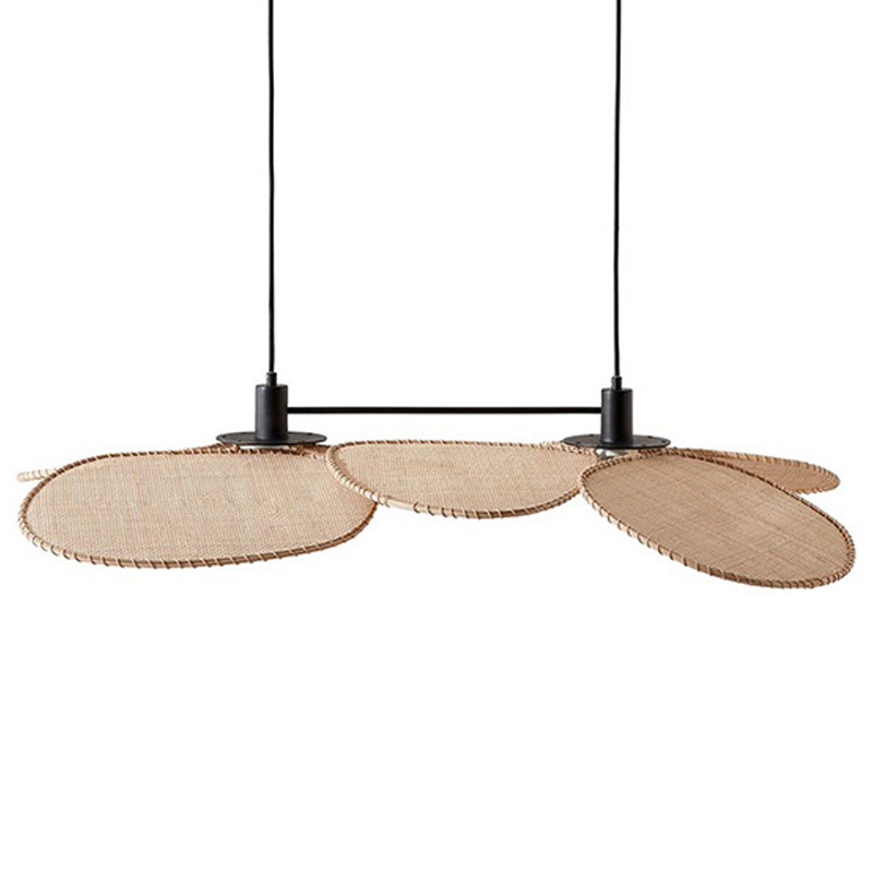 Подвесной светильник Takibi Two Lamp Pendant Древесина Черный Бежевый Подвесной светильник Takibi Two Lamp Pendant Древесина Черный Бежевый в Тюмени | Loft Concept