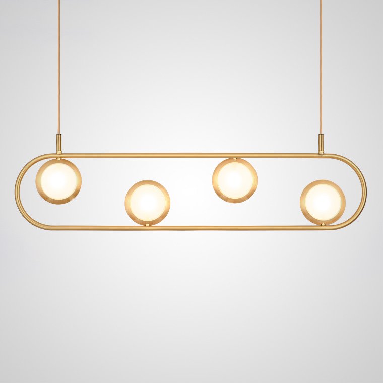 Люстра HOOP LED LONG Золотой Люстра HOOP LED LONG Золотой в Тюмени | Loft Concept