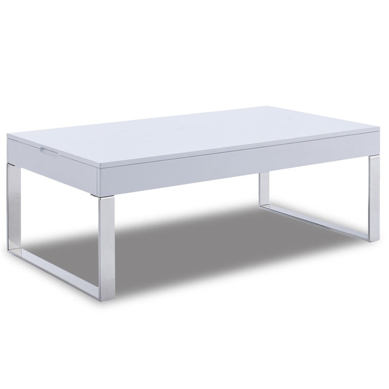 Кофейный стол Annecy Coffee Table white Белый Хром Кофейный стол Annecy Coffee Table white Белый Хром в Тюмени | Loft Concept