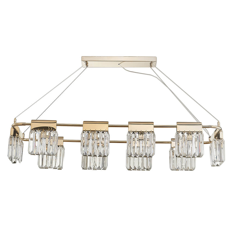 Люстра Crystal Pendants gold 10 Глянцевое золото Прозрачное Стекло Люстра Crystal Pendants gold 10 Глянцевое золото Прозрачное Стекло в Тюмени | Loft Concept