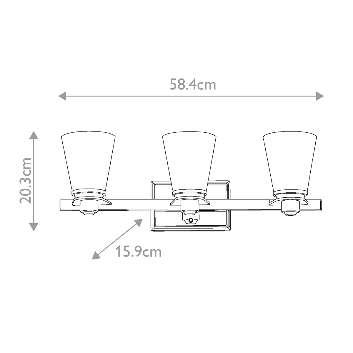 Бра для ванных комнат с белыми стеклянными конусными плафонами Hinkley в Тюмени