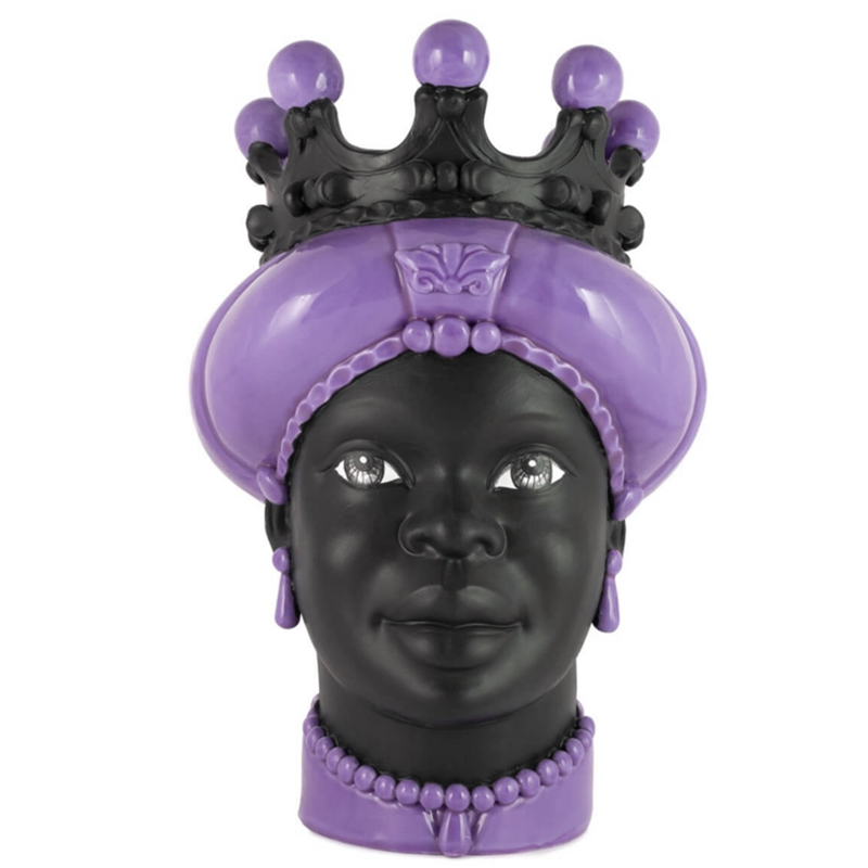 Ваза VASE MORO LADY CROWN DARK purple Черный Сиреневый Ваза VASE MORO LADY CROWN DARK purple Черный Сиреневый в Тюмени | Loft Concept