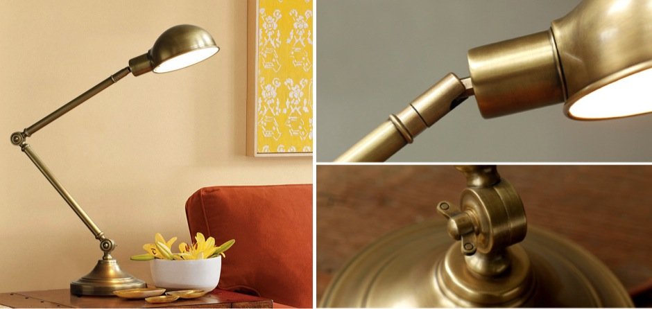Настольная лампа Brass Vintage Loft Table Lamp Настольная лампа Brass Vintage Loft Table Lamp - Loft-Concept в Тюмени