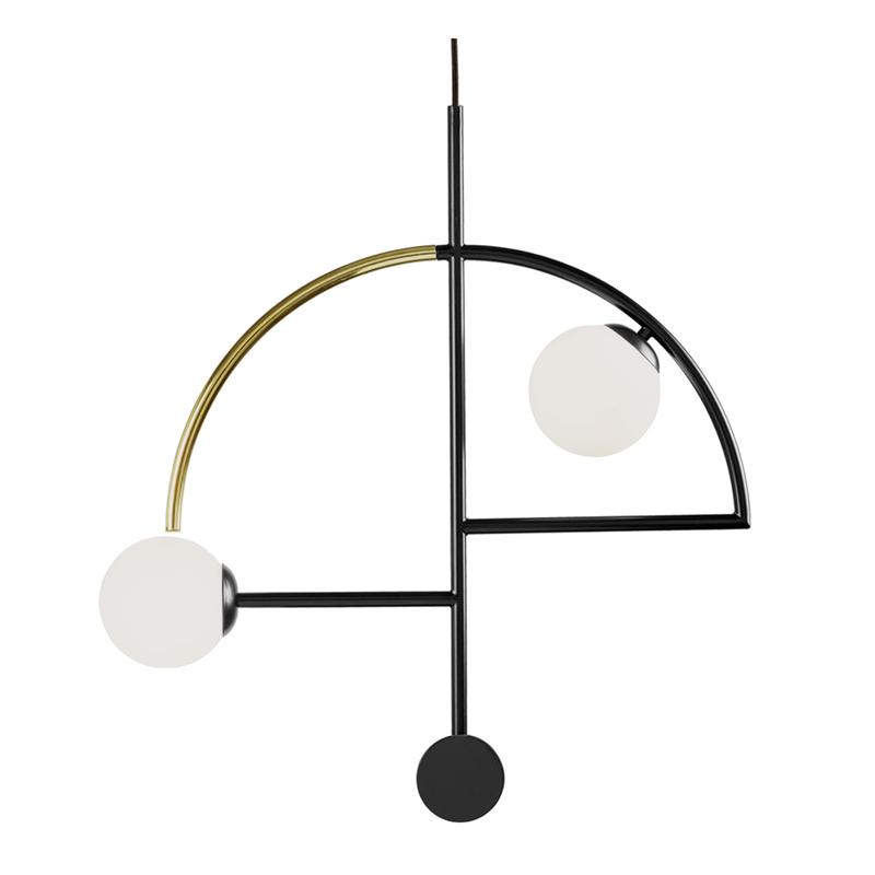 Подвесной светильник HELIO II - SUSPENSION LIGHT Черный Белый Латунь Подвесной светильник HELIO II - SUSPENSION LIGHT Черный Белый Латунь в Тюмени | Loft Concept