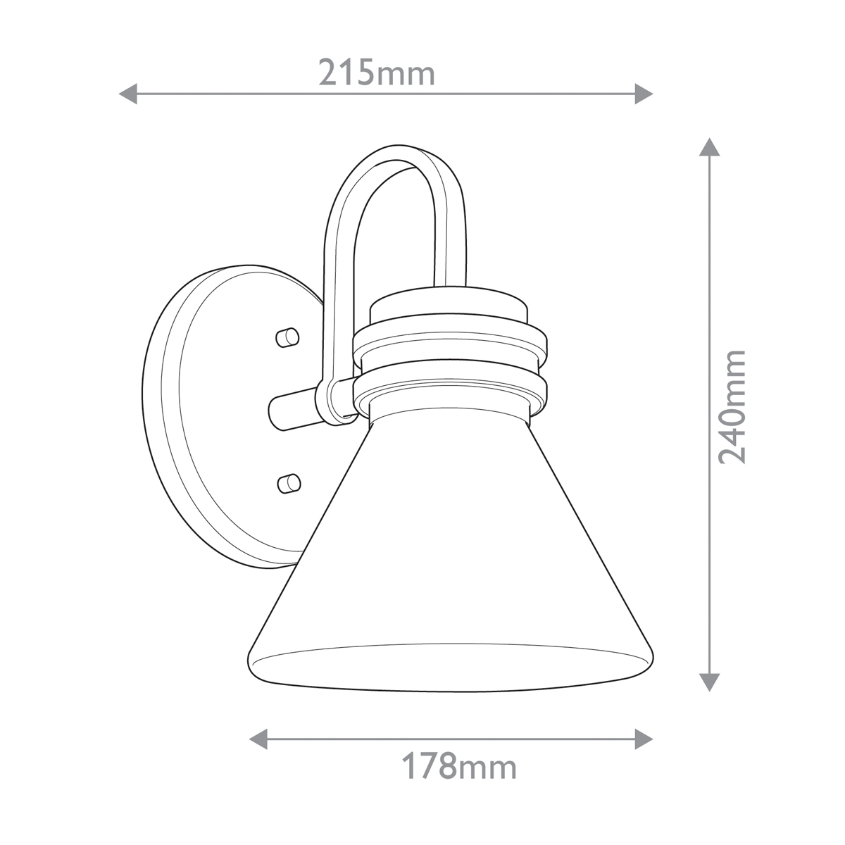 Бра с белым матовым плафоном в форме конуса Kichler в Тюмени
