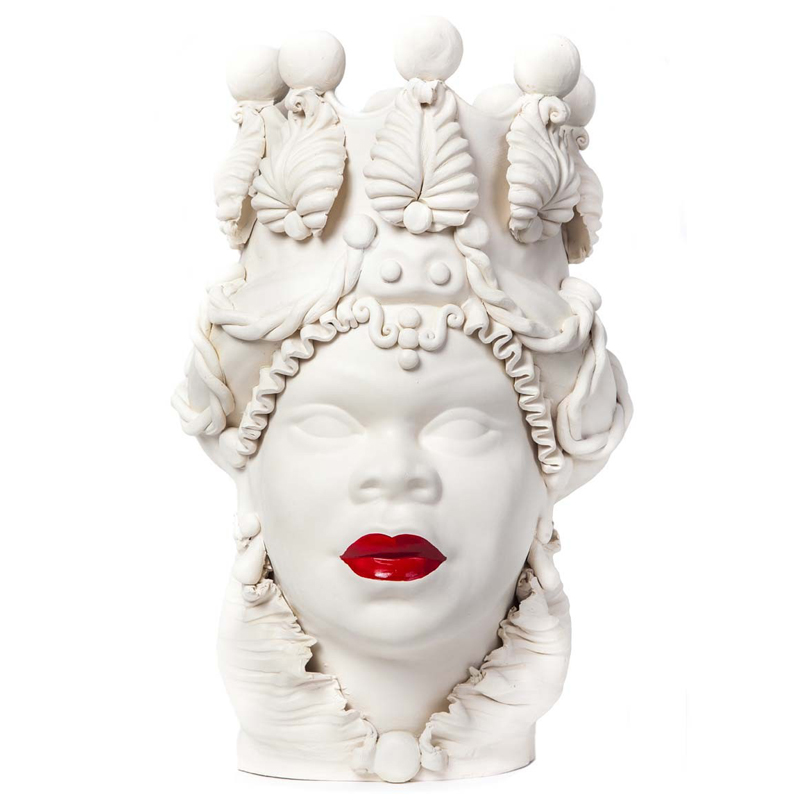 Ваза VASE MORO LADY LIPSTICK Белый Красный Ваза VASE MORO LADY LIPSTICK Белый Красный в Тюмени | Loft Concept