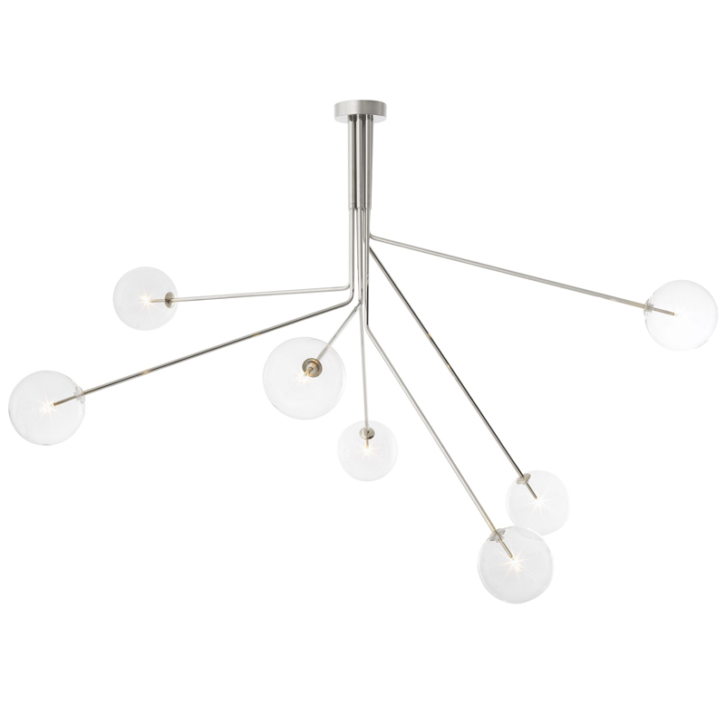 Люстра Eichholtz Chandelier Topaz Nickel Никель Прозрачный Люстра Eichholtz Chandelier Topaz Nickel Никель Прозрачный в Тюмени | Loft Concept