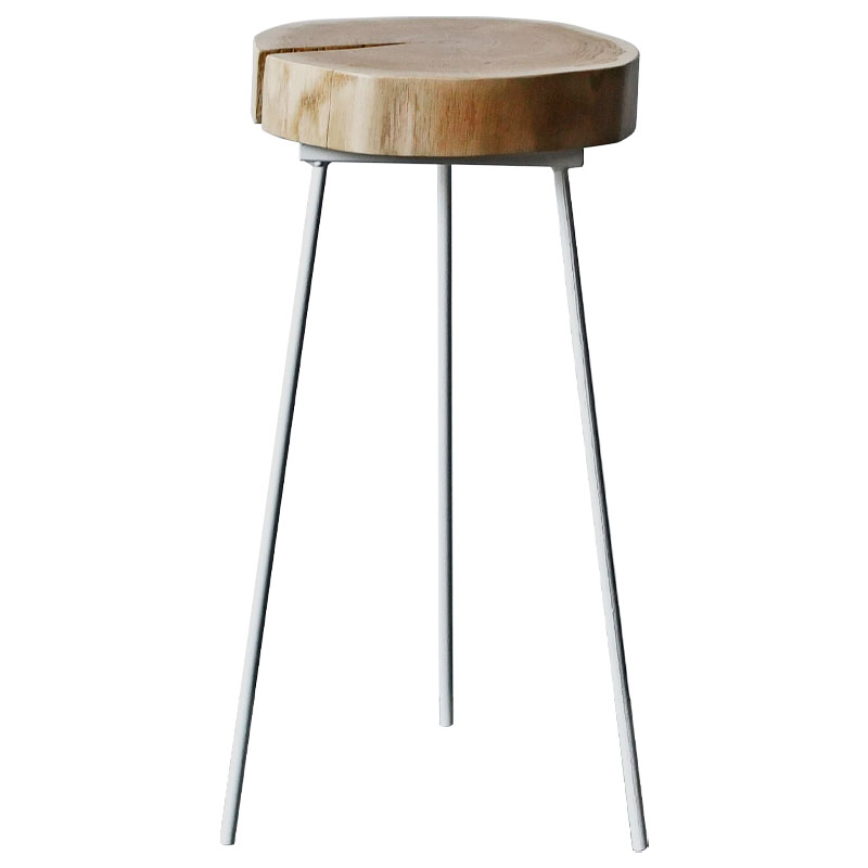 Приставной стол Hines Industrial Metal Rust Side Table Белый Светлый дуб Приставной стол Hines Industrial Metal Rust Side Table Белый Светлый дуб в Тюмени | Loft Concept