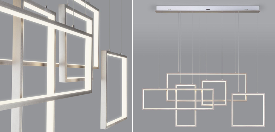 Люстра Rectangle Geometry Chandelier Nickel 5 Люстра Rectangle Geometry Chandelier Nickel 5 - Loft-Concept в Тюмени