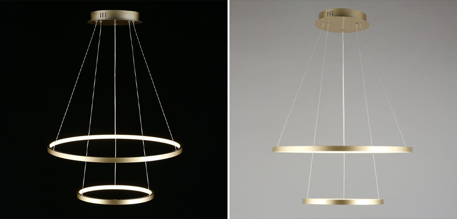 Люстра Ring Horizontal Double Gold Люстра Ring Horizontal Double Gold - Loft-Concept в Тюмени