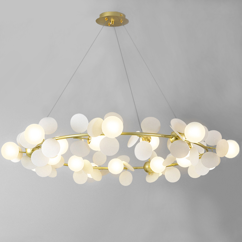 Люстра MATISSE Chandelier circle white Золотой Белый Люстра MATISSE Chandelier circle white Золотой Белый в Тюмени | Loft Concept