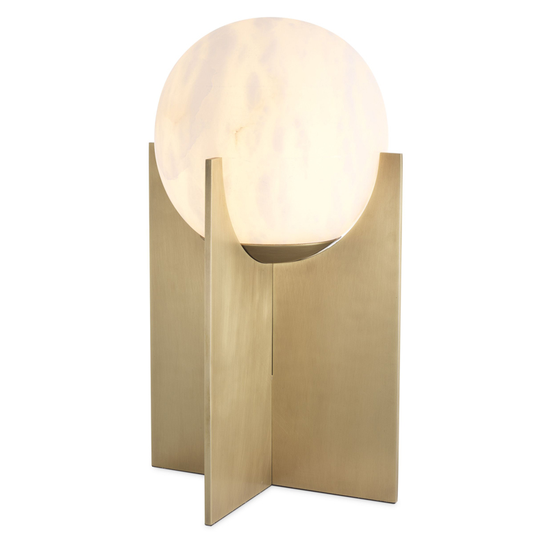 Настольная лампа Eichholtz Table Lamp Scorpios L Латунь Античная полированная Белый Настольная лампа Eichholtz Table Lamp Scorpios L Латунь Античная полированная Белый в Тюмени | Loft Concept