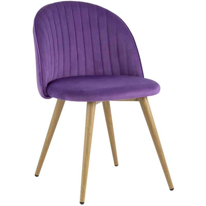 Стул Miruna Chair Лиловый Велюр Лиловый Древесина Стул Miruna Chair Лиловый Велюр Лиловый Древесина в Тюмени | Loft Concept