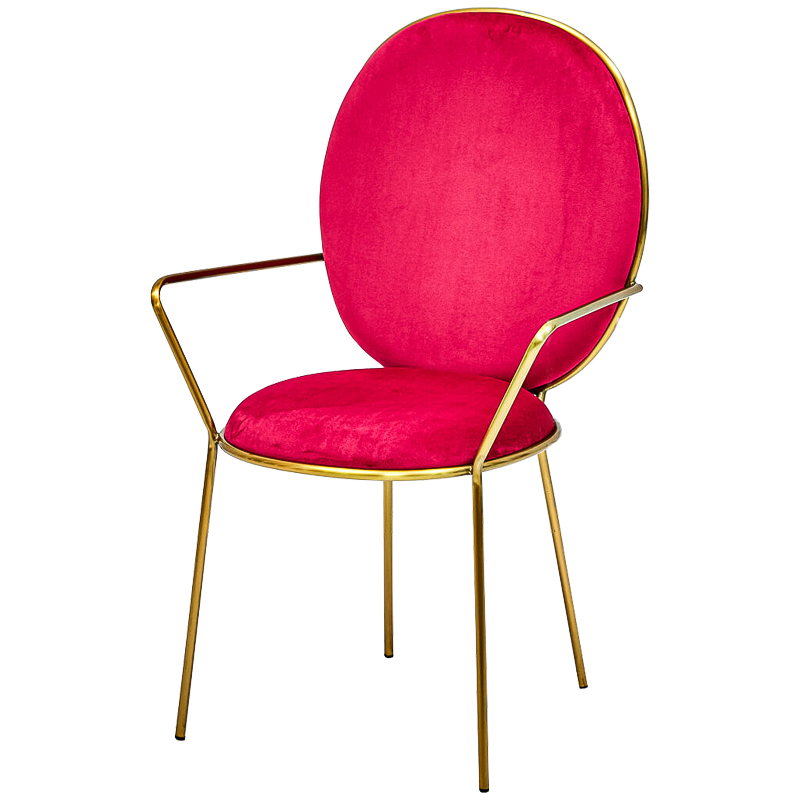 Стул с подлокотниками STAY Chair Fuchsia Фуксия Глянцевое золото Стул с подлокотниками STAY Chair Fuchsia Фуксия Глянцевое золото в Тюмени | Loft Concept