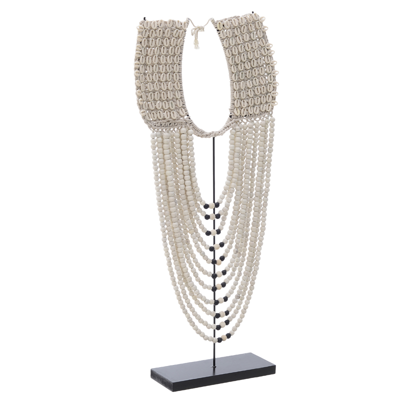Этническое ожерелье на подставке Seashell Necklace Бежевый Черный Этническое ожерелье на подставке Seashell Necklace Бежевый Черный в Тюмени | Loft Concept