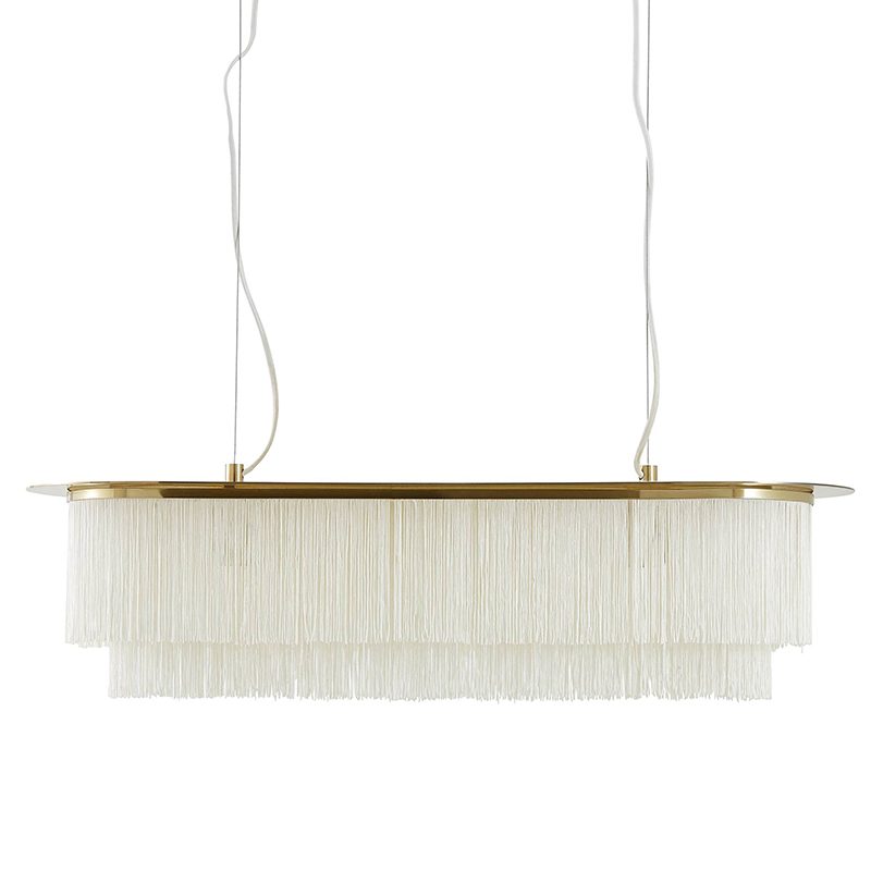 Люстра Houtique Linear Chandelier Cream Кремовый Латунь Люстра Houtique Linear Chandelier Cream Кремовый Латунь в Тюмени | Loft Concept