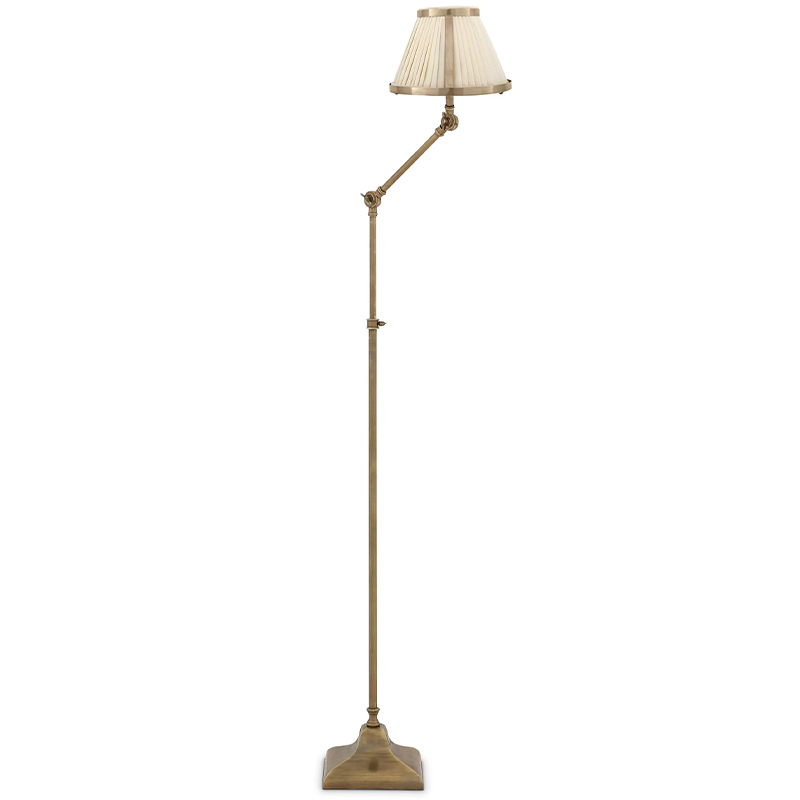 Торшер Eichholtz Floor Lamp Brunswick Винтажная латунь Кремовый Черный Торшер Eichholtz Floor Lamp Brunswick Винтажная латунь Кремовый Черный в Тюмени | Loft Concept