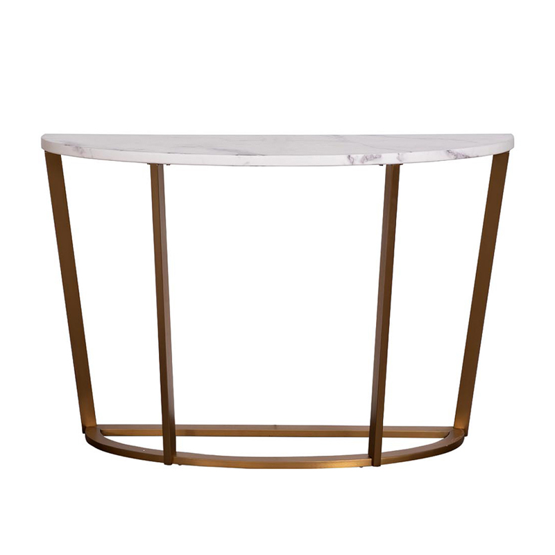 Консоль Carlo Console матовое золото Белый Мрамор Bianco Консоль Carlo Console матовое золото Белый Мрамор Bianco в Тюмени | Loft Concept