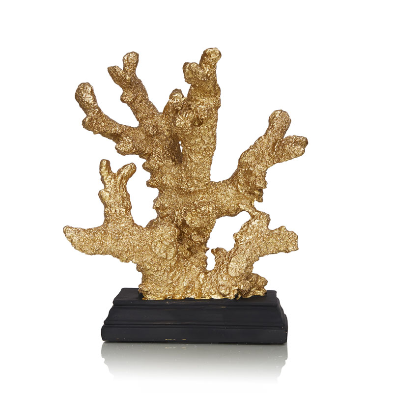 Статуэтка Golden Coral On A Stand Золотой Черный Статуэтка Golden Coral On A Stand Золотой Черный в Тюмени | Loft Concept