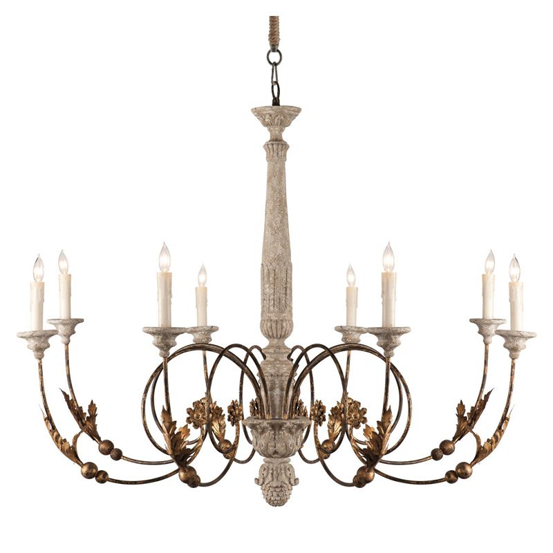 Люстра Mauricette Provence Chandelier Бронза Светло-серый Люстра Mauricette Provence Chandelier Бронза Светло-серый в Тюмени | Loft Concept