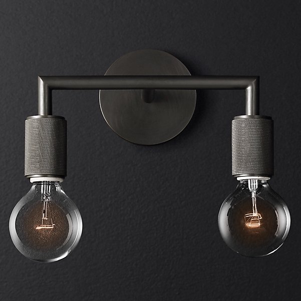 Бра RH Utilitaire Double Sconce Black Темная бронза Бра RH Utilitaire Double Sconce Black Темная бронза в Тюмени | Loft Concept