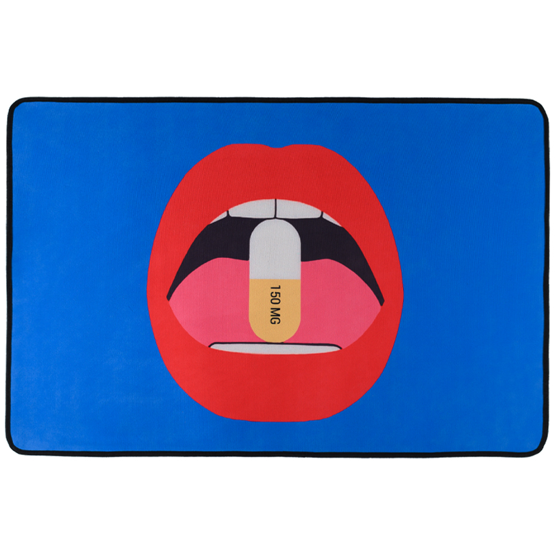 Ковер Red Lips Jonathan Adler Rug Синий Красный Розовый Желтый Ковер Red Lips Jonathan Adler Rug Синий Красный Розовый Желтый в Тюмени | Loft Concept