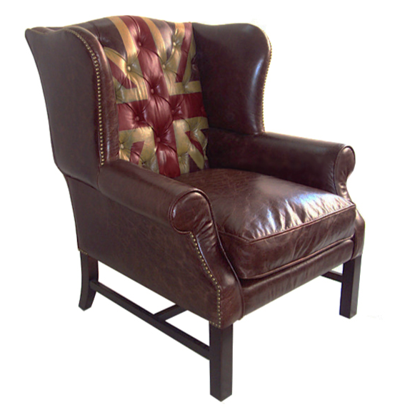 Кресло Leather Аrmchair Union Jack Коричневый Кресло Leather Аrmchair Union Jack Коричневый в Тюмени | Loft Concept