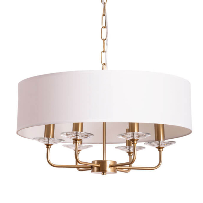 Люстра Obelerio Chandelier Белый Бронза Прозрачный Люстра Obelerio Chandelier Белый Бронза Прозрачный в Тюмени | Loft Concept
