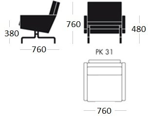 Кресло PK31 1 seat Кресло PK31 1 seat в Тюмени