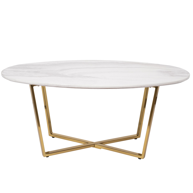 Кофейный стол Marsali Coffee Table Золотой Белый Кофейный стол Marsali Coffee Table Золотой Белый в Тюмени | Loft Concept