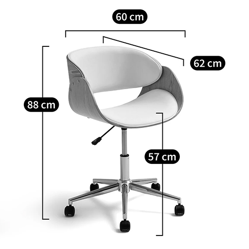 Вращающееся офисное кресло на колёсах Delwyn Chair White Вращающееся офисное кресло на колёсах Delwyn Chair White в Тюмени