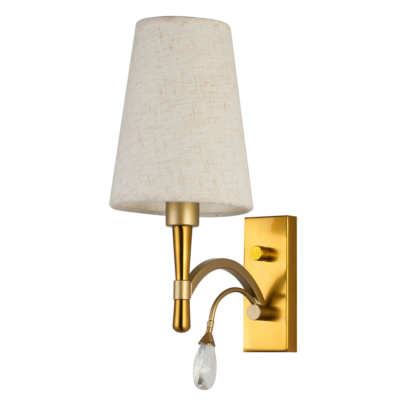Бра Desiree Sconce Латунь матовое золото Белый Прозрачный Бра Desiree Sconce Латунь матовое золото Белый Прозрачный в Тюмени | Loft Concept
