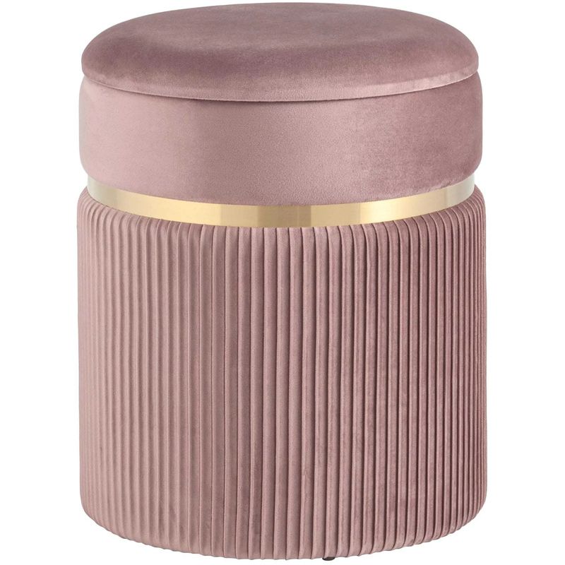 Пуф с ящиком розовый Glossy Velor Розовый пастельный Пуф с ящиком розовый Glossy Velor Розовый пастельный в Тюмени | Loft Concept