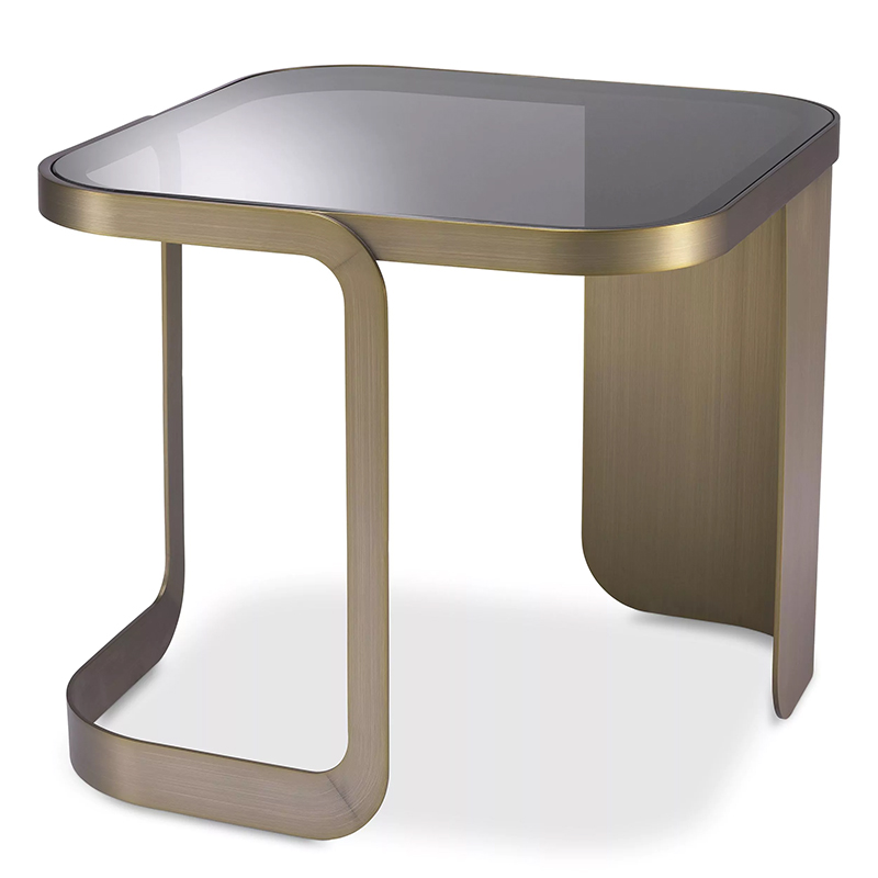 Приставной стол Eichholtz Side Table Numa Латунь Стекло Смок Приставной стол Eichholtz Side Table Numa Латунь Стекло Смок в Тюмени | Loft Concept